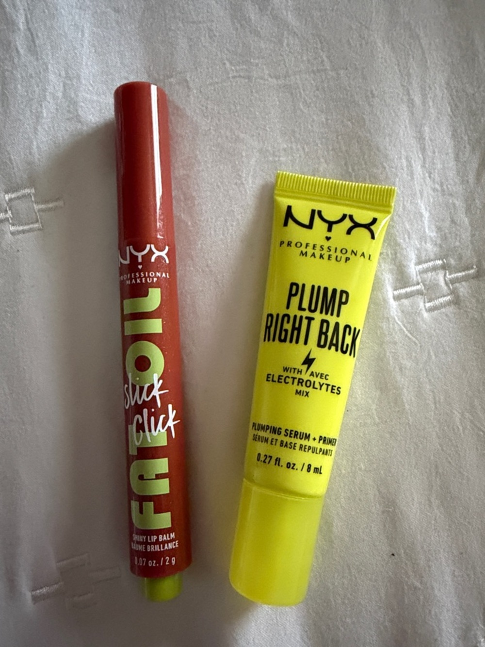 Brand New Full Size NYX Fat Oil Slick Click and NYX Plump Right Back Serum